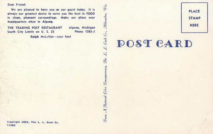 The Trading Post - Old Postcard (newer photo)